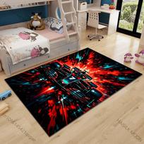 1PC Race car front view red background Carpet for Living Room Bedroom Sofa Home Decor Rus Non-slip Floor Mat Luxury Gift 40x60cm