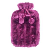 Hot Water Bottle,PVC Warm Water Bag with Soft Plush Cover ,2L Hot Water Pouch for Body Pain Relief Menstrual Crmps rožinė raudona spalva