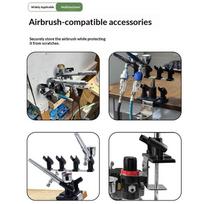Airbrush Holder Gravity Stand Kit For Air Brush Paint Spray Gun Holding 6 Clamp-On Mount Table Bench Station 1pc