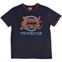 David Bowie Unisex Ringer T-Shirt: 1978 World Tour (X-Large) S