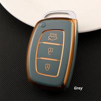 TPU Car Remote Key Vover Key Case For Hyundai Tucson Sonata Santa Fe Elantra Accent Solaris Verna ix25 ix35 i20 i30 i40 Keyless pilka