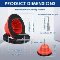 Wheel Hub Cleaner 5.9in 1/2  & 1/4  Drive Sturdy Abrasive Tool Rust Brake Dust Remover for Cars SUVs Cleaning Wheel Hub
