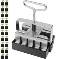 Soil Blocker 4 Cell / 20 Cell Soil Block Maker with Clip Handheld Seed Block Maker Tool with Handle Rustproof