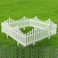 Garden Fence, White Plastic Edgings Plant Grass/lawn, Borders, Landscape Path Panels 4pc Pack(overal Size:244cmw*33cmh) White