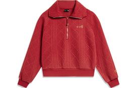 Li Ning Sports Life Collection Sweatshirt Women's Samba Red AWDU048-2 XL