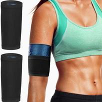 1pair Arm Slimming Shapers Compression Wrap Sport Sauna Sweat Bands For Weight Loss Women Workout Fitness Arm Trimmer Strap S/M