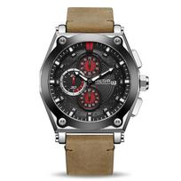 MEGIR Chronograph Sportinis laikrodis vyrams Prabangus Odinis Kvarcinis Vyriški laikrodžiai Laikrodis