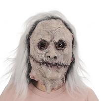 White-haired female ghost Halloween cosplay masquerade mask One size balta