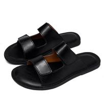 Fashion Man Walk Half Drag Flip-flops Classic Beach Slippers Adjustable Buckle Slides Quick Dry Wading Aqua Shoes Nonslip Beach Sandals 38 juoda