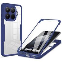Coque pour Xiaomi 15T Pro, Protection Intégrale Avant et Arrière Double Face - Bordure Bleu Marine
