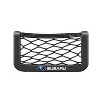 1 vnt. Automobilio tinklelis krepšys Telefono laikiklis Laikymo tinklelio dėžutė Kišeninis organizatorius Subaru Impreza Legacy WRX STI BRZ XV WRC Forester Crosstrek 14.5x8cm juoda