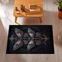 Luna Moth Rug Mystic Butterfly Rug Moonlit Floral Decor Carpet Living Room Rug Floral Home Garden Rug Gothic Floral Decor 40x60CM
