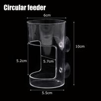 Acrylic Aquarium Feeders Ring Transparent Suction Cup Fish Tank Food Dispenser Fixed-Point Durable Floating Food Tray Feeder