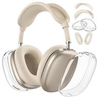 4-in-1 Protective Case Set for AirPods Max 1/2 - Clear Earcups + Silicone Headband and Earpads airpods max 1/2 generation universal