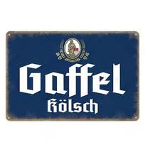 Gaffel Kolsch Vintage German Sign  Rustic Iron Wall Hanging Decor No Electricity Needed Perfect for Bedroom or Game Room Wal aluminum 20x30cm