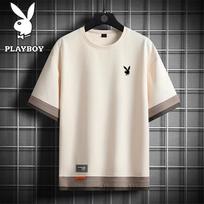 PLAYBOY Vyriški vasariniai lengvi marškinėliai M abrikosas