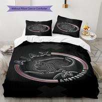 AFC Ajax Pattern Bedding Quilt Set Quilt Cover Pillowcase Home Decoration Birthday Gift (1 * duvet cover + 2 * pillowcase, without core) 135x200cm