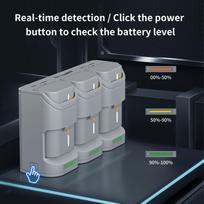 Battery Charger Case for PC3 LPE6 3 Slot Multi Function Holds 2 SD Cards 2 TF Cards 1 Type B Card