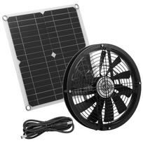 Galingas oro srautas Saulės 12V ištraukiamasis ventiliatorius Išmetimo ventiliatorius Oro pūstuvas Vištidės Šiltnamio Daržinės Ventiliatorius 12V 100W