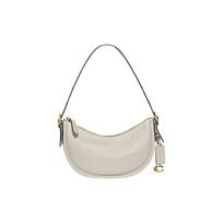 Coach Luna 27 Zipper Closure With Snap Pocket Leather Tote Shoulder Bag Women Bags Chalk-White CC439-B4HA Basic Set (Bag+Dust Bag)