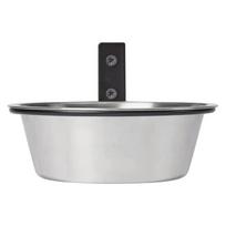 6/8inch Stationary Dog Cage Bowl Anti Slip Cat Food Water Bowl Pet Feeder Container  Pet Supplies 8inch-Metal