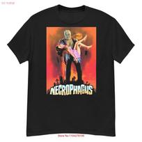 Necrophagus cult horror film fan art t shirt vintage Washed designer clothes Comfortable streetwear fashion graphic Stretched S įvairiaspalvis
