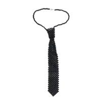 Women Necktie, Faux Pearls Wedding Guest Tie, Decorative Business Suit Tie, Outfit Accessory for Formal Events juoda