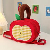 Portable Waterproof Camera Bag Storage Travel Cosmetic Container Fruit Plaid Makeup Bag  Trips Style 2 with a Belt