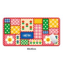 Flower Grid Pu Leather Mousepad Office Desk Mat Mouse Pad Computer Speed Type Carpet Mat Player Laptop Keyboard Cartoon 30X60CM