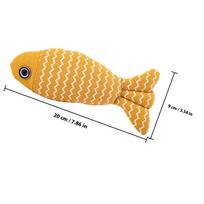 Cartoon Fish Shape Catnip Chew Pillow Interactive Indoor Cat Plaything Fun Chewing Teasing Pet Supplies Catnip geltona