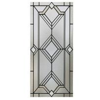 Vintage Geometric Window Privacy Film Waterproof Reusable UV Sun Blocking Glass Sticker Cover Decorative Frosted Stained Glass Static Cling L