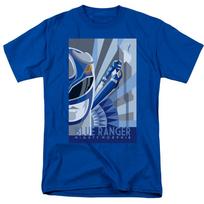 Mighty Morphin Power Rangers Blue Ranger Deco T Shirt Mens Licensed Royal Blue M
