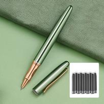 Calligraphy Metal Fountain Pen Fine Nib Signature Pen Stationery Gift Ink Pens  Back To School Green bags