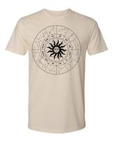 Cottage Cult Clothing Tee T Shirt Goth Witch Occult Zodiac Wheel The Sun L