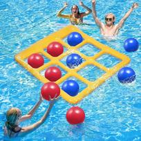 Tic-Tac-Toe Pool Toys Games - Giant Floating Tic Tac Toe Game Float Pool Game Party Toy Floats Yard Field Day Games Outdoor Beach Toys(Not Include Bal 3set