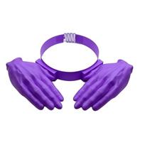 PLA Palm Sun Visor Headband Detachable Sun Protection Quirky Hairband  Friends Party violetinė