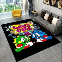 Retro Bubble Bobble Cartoon Game Carpet Rug for Bedroom Living Room Sofa Playroom Doormat Home Decor,Kid Area Rug Non-slip 40x60cm