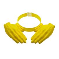 PLA Funny Hand Sun Hat Hair Hoop Sun Protection Quirky Hairband  Outdoor / Indoor geltona