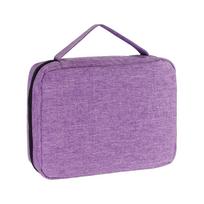 Watch Band Storage Box Multi Functional Travel Organizer Bag for Smart Watch Cable Earphone Phone Electronics Portable Essential 22.5x17.5x5cm violetinė