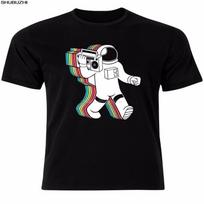 Astronaut On The Radio Rainbow Music SpaceUnisex Beat Vintage Unisexs Tshirt Top AL68 Cartoon t shirt Unisex New Fashion tshirt sbz6385 S