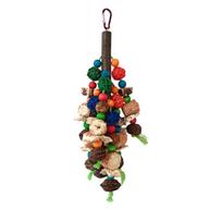 Bird Block Toy Bird Cage Toy Hanging Block Rattan-Ball Toy Birdcage Accessories Budgies Chewable Toy Macaws Pecking Toy 1