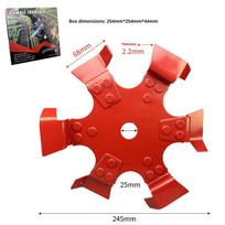 1Pcs Small Tiller Cultivator Soil Loosening Deep Plowing Weeding And Grass Cutting Parts Manganese Steel 245Mm Trenching Wheel A2