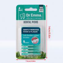 100Pcs Interdental Silicone Brushes Dental Toothpicks Brush Between Teeth With Thread Oral Cleaning Tools·