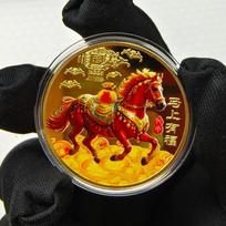 2026 Žirgo Metų Laiminga Suvenyrinė Moneta Kolekcionuojama Dekoracija Metaliniai Amatai 40mm Zodiako Žirgo Atminimo Medalis Renginio Dovana;