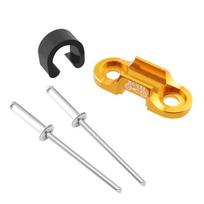 Bicycle Cable Guide MTB Road Folding Bike Shift Brake Housing Hose Guide Clamps Frame C-Clips Clamp Adapter Golden-1set