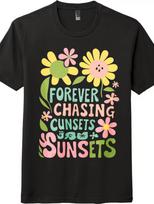 Forever Chasing Sunsets  Floral kids boys T-Shirt - Unisex Boho Vintage kids boy kids boy tee 130
