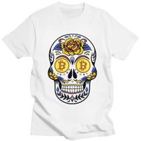 Streetwear Unisexs Bitcoin Crypto T Shirts Vintage Cotton Tshirt Printed Btc T Shirt Cryptocurrency Skull Tees Tops Clothes S