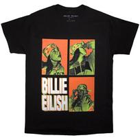 Billie Eilish Unisex T-Shirt: 3 Photo Logo (Black) (Medium) 4XL