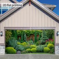 2D Lush Evergreen Garden Backdrop for Outdoor & Backyard Photoshoo 47.2x31.5inch/120*80cm