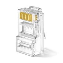 RJ45 Network Cable Connectors: 8-Pin Modular Plug, Ethernet Utp Crystal, Unshielded for Secure Connectivity